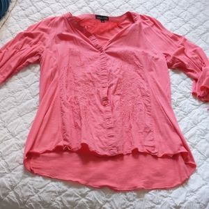 ⚡3 for $20⚡Pink embroidered tunic